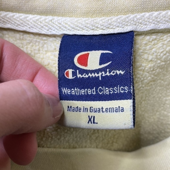 Vintage Champion Weathered Classics Michigan Yellow Crewneck Sweatshirt - Picture 3 of 7